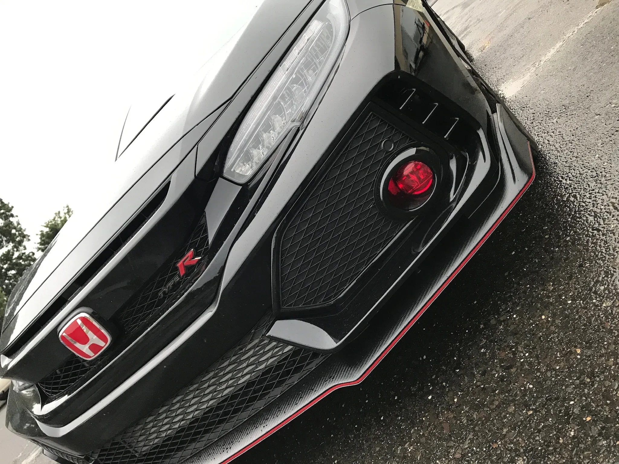 Honda Civic Type R red foglight tint at Dope Tintings Pennsauken NJ